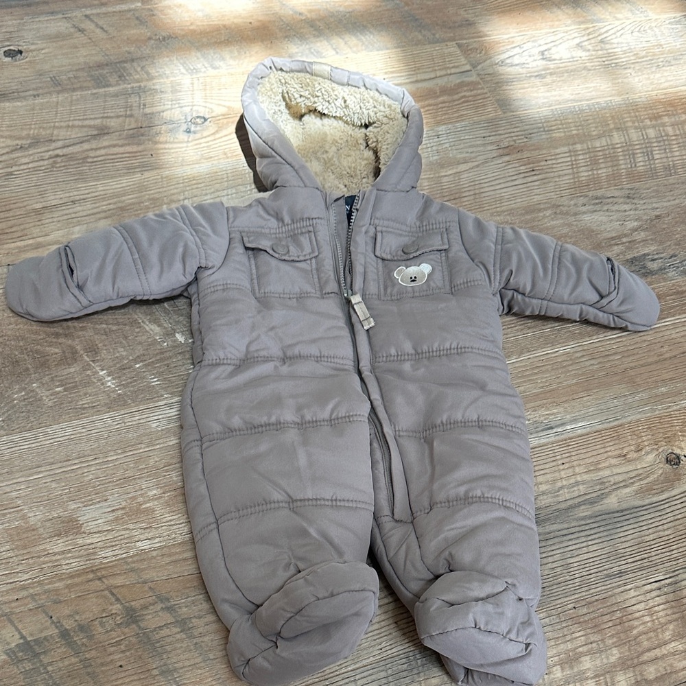 London Fog Tan Baby Snowsuit